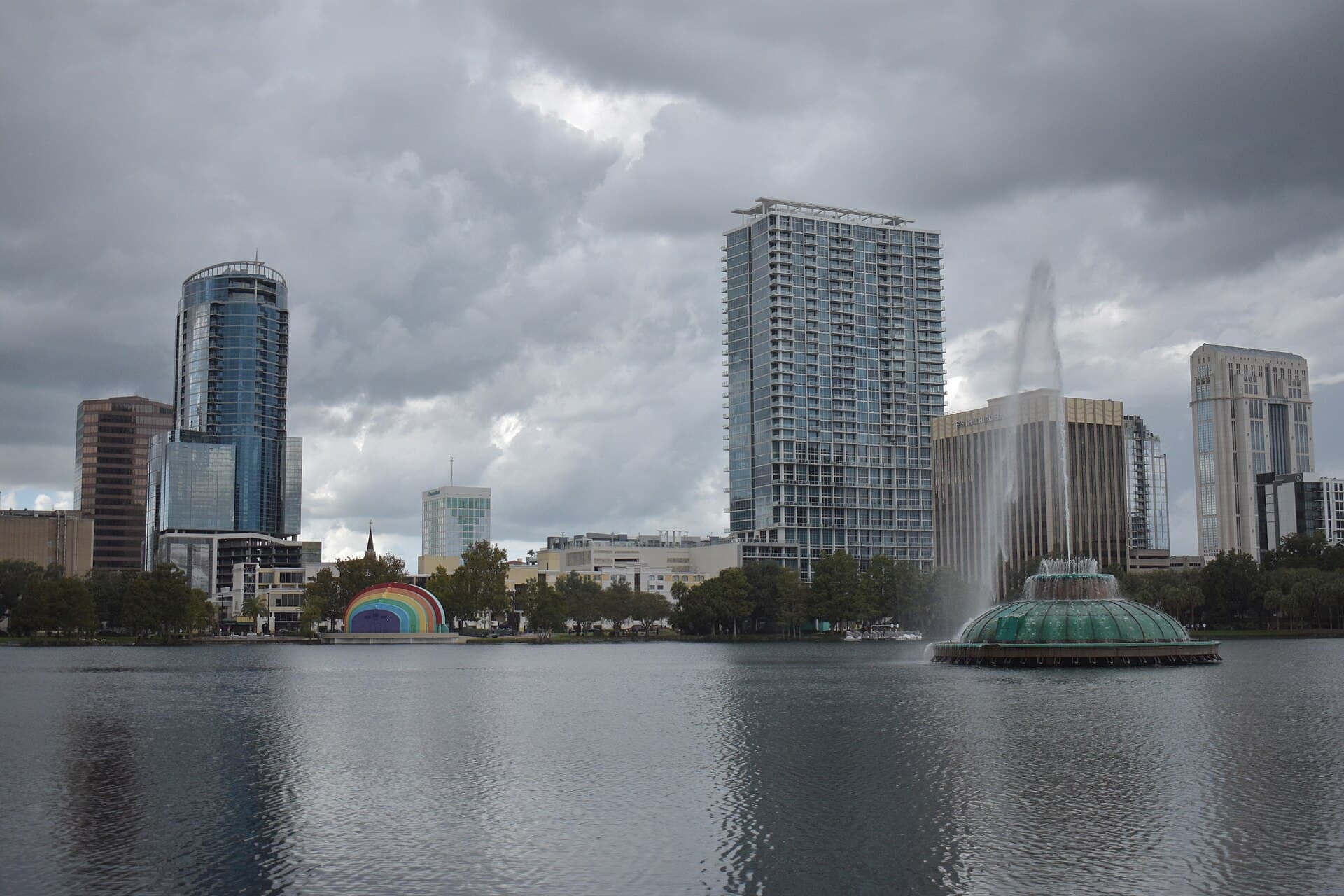 Lake Eola and the downtown Orlando skyline
